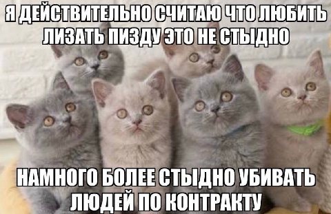Я]ДЕЙСТВИТЕЛЬНО НЕ БОЛЕЕ СТЫДНО УБИВАТЬ ЛЮДЕЙ ПО КОНТРАКТУ