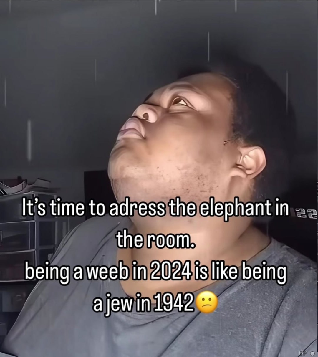 It's time to adress the elephant in the being a weeb in 2024 is like being ajew 1942