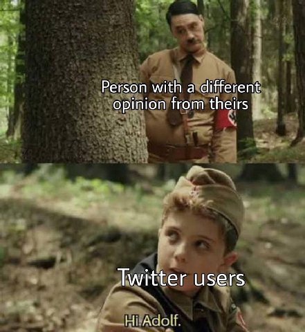 Person with а different opinion from theirs Twitter users