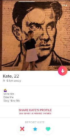 №3 Kate, 22 away Wine Me Dine Me Sixty Nine Me SHARE KATE'S PROFILE SEE WHAT A FRIEND THINKS