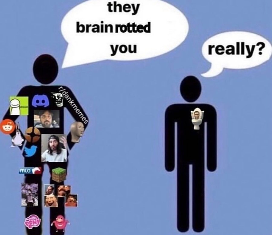 they brain rotted you