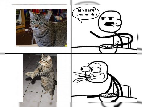 he will never gangnam style