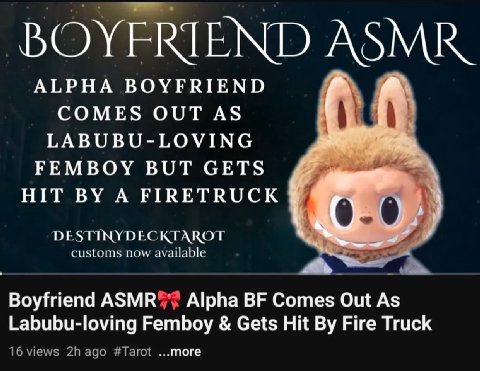 ALPHA BOYFRIEND COMES OUT AS LABUBU-LOVING РЕМВОУ BUT GETS HIT А FIRETRUCK 4 A 4 DESTINYDIECKIAROL customs пом available Boyfriend АЗМК Comes Out As Labubu-loving Femboy Gets Hit Fire Truck