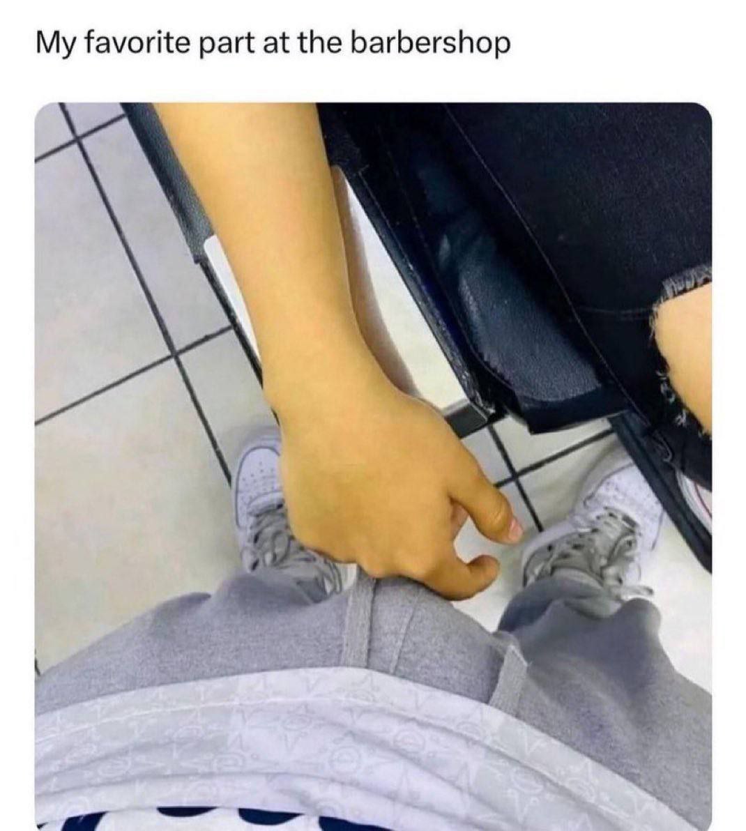 My favorite part at the barbershop