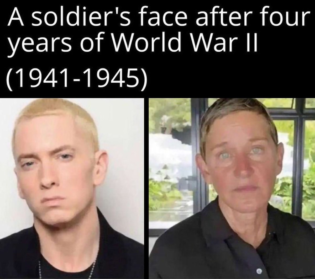 А soldier's face after four years of World War (1941-1945)