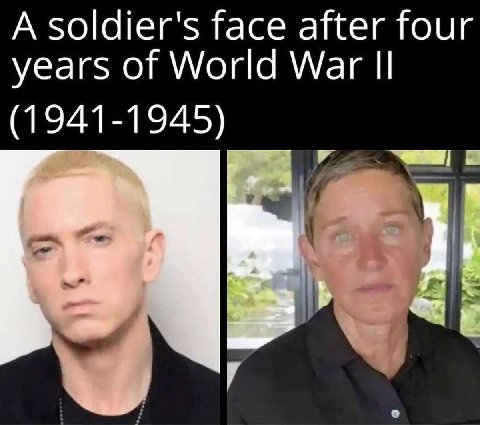 А soldier's face after four years of World War (1941-1945)
