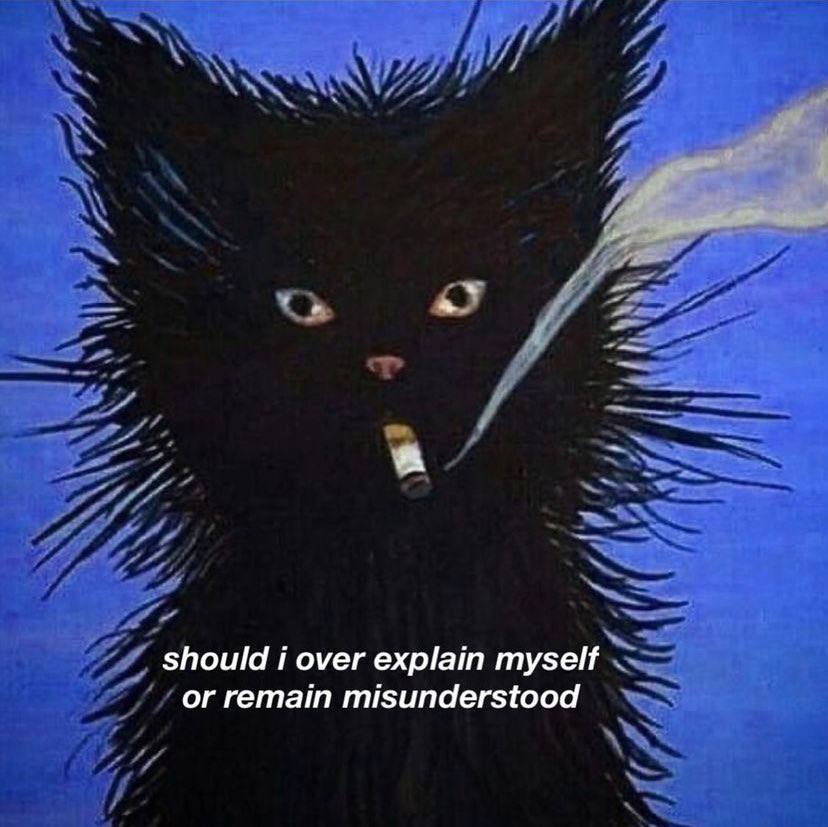 should over explain myself or remain misunderstood