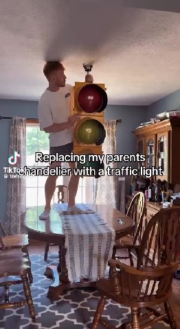 о eplacing my parents , | титакпатаенег with а traffic light |
