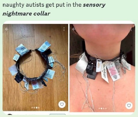 naughty autists get put the sensory nightmare collar у 1 i ill