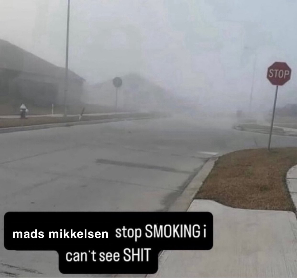mads mikkelsen Stop SMOKING SHIT