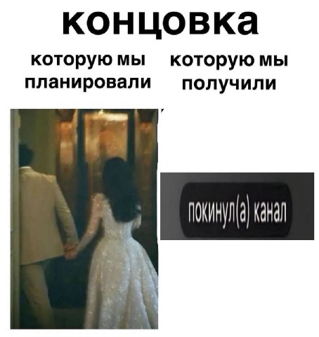 концовка которую мы которую мы планировали получили