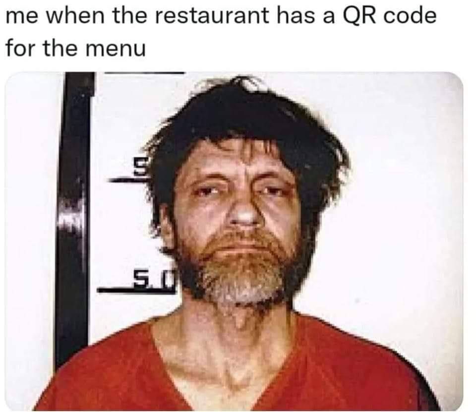 me when the restaurant has а code for the menu