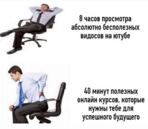 8 часов просмотра абсолютно бесполезных видосов на ютубе 40 минут полезных онлайн курсов, которые нужны тебе для успешного будущего
