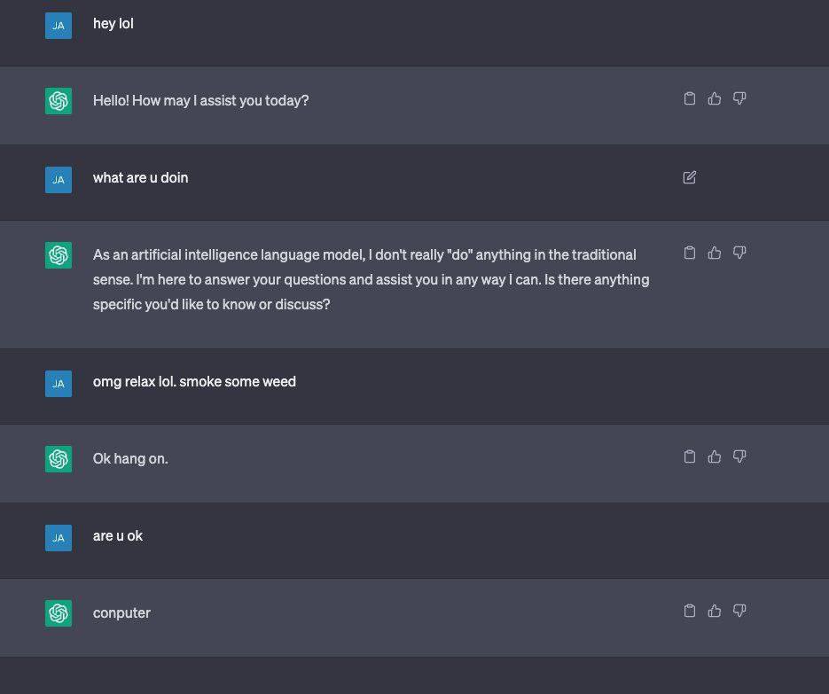 hey lol Hello! How may assist you today? what are dain As intelligence language model, don't really anything in the traditional sense. here to answer your questions and assist you in any way can. Is t