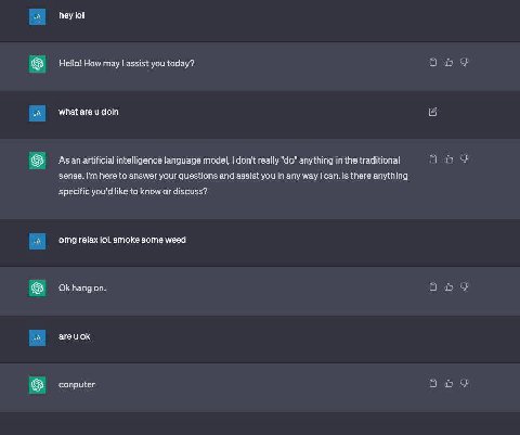 hey lol Hello! How may assist you today? what are dain As intelligence language model, don't really anything in the traditional sense. here to answer your questions and assist you in any way can. Is t