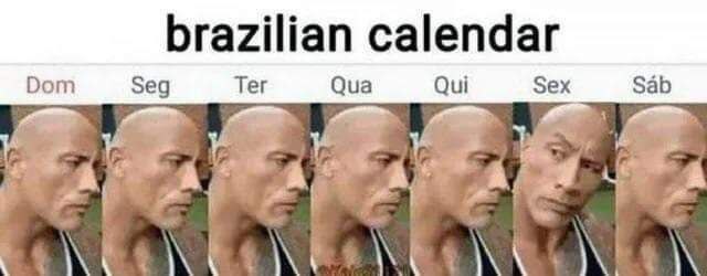 brazilian calendar Dom Seg Ter Qua Qui Sex Sab №6
