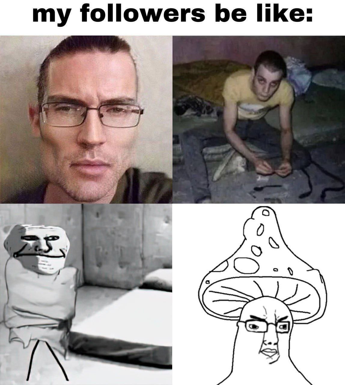 my followers be like: