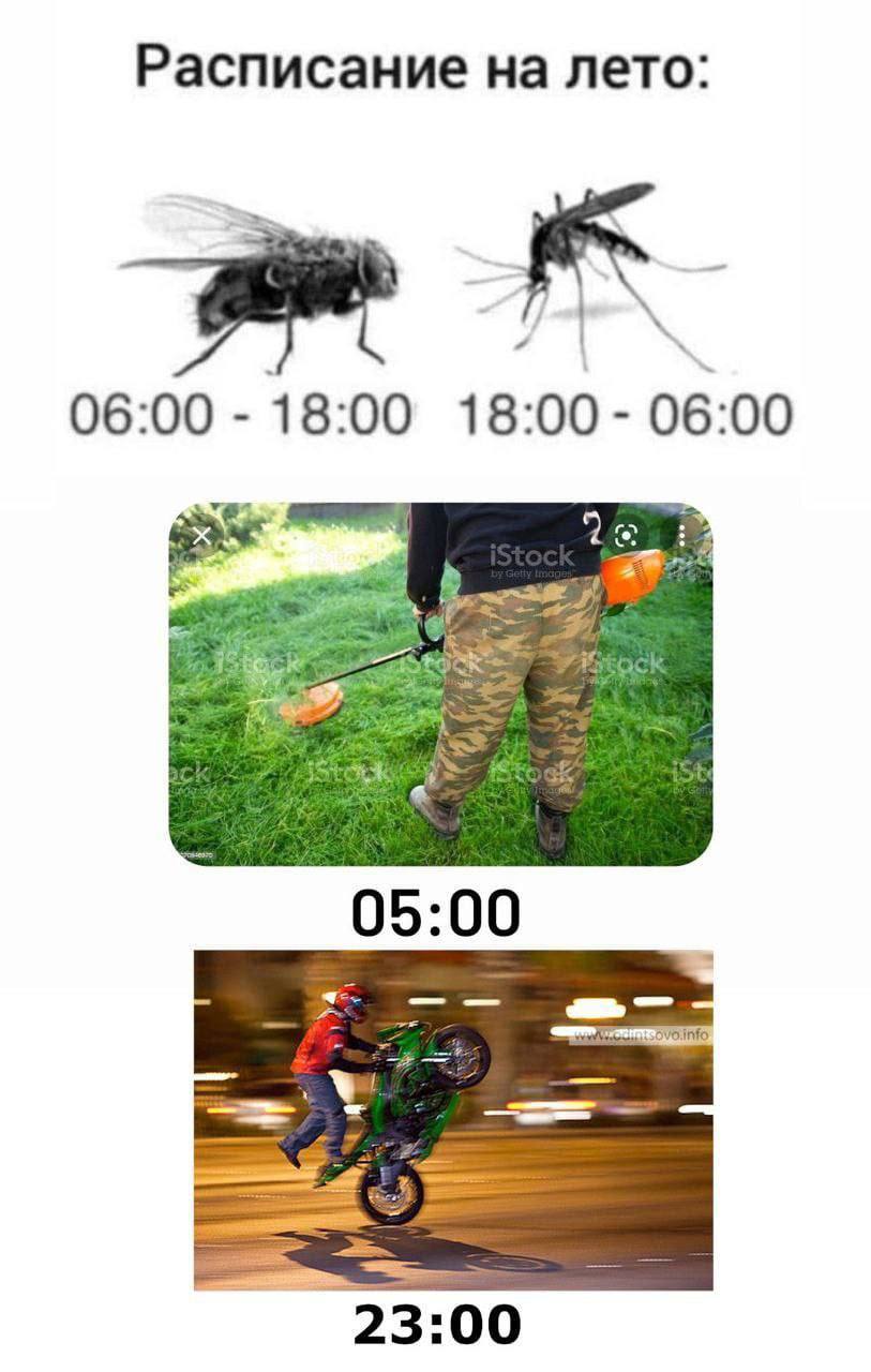Расписание на лето 06:00 18:00 18:00 06:00 05 00 23 00