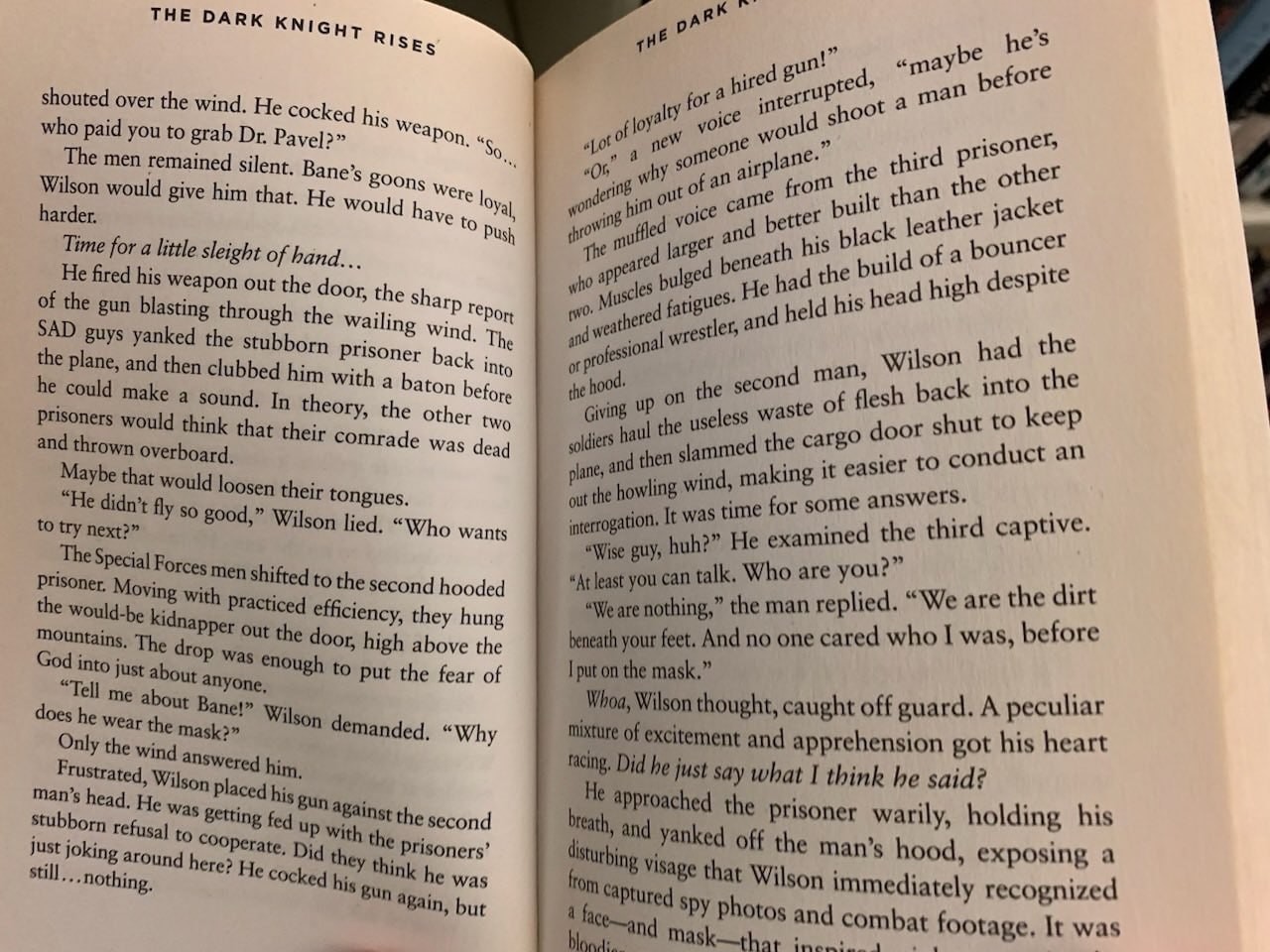 THE DARK KNigyy рез «may before shouted over the wind, He who paid you to grab cocked his yoic® 14 Weapon, о new The men remained silent, why thir prisone® ther Wilson would give him thar. Bane’s 5001