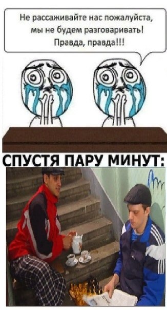 Не рассаживайте нас пожалуйста, мы не будем разговаривать! Правда, правда!!! СПУСТЯ ПАРУ МИНУТ: