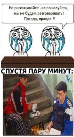 Не рассаживайте нас пожалуйста, мы не будем разговаривать! Правда, правда!!! СПУСТЯ ПАРУ МИНУТ: