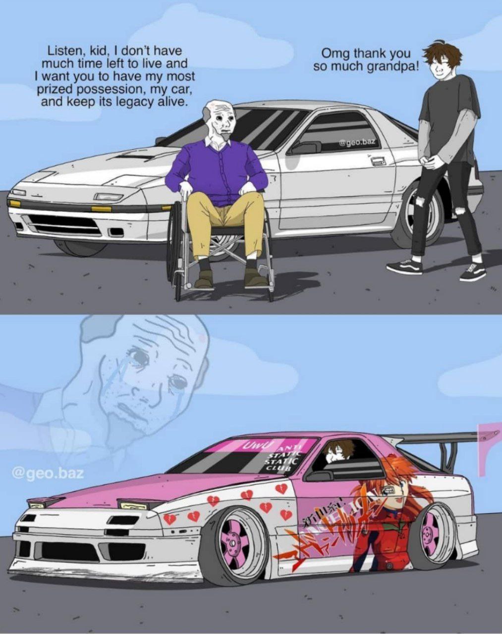 Listen, kid, don’t have much time left to live and Omg thank you want you to have my most so much grandpa! prized possession, my car, and keep its legacy alive. a 4.) 42 у