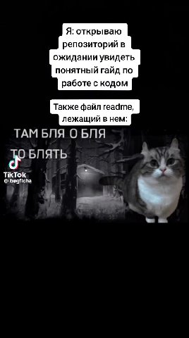 Я: открываю репозиторий в ожидании увидеть понятный гайд по работе с кодом Также файл readme, лежащий в нем: ТАМ БЛЯ О БЛЯ