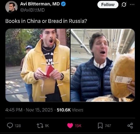 Avi Bitterman, о @AviBittMD Books in China or Bread in Russia? are 4:45 Nov 15, 2025 Views 128 747