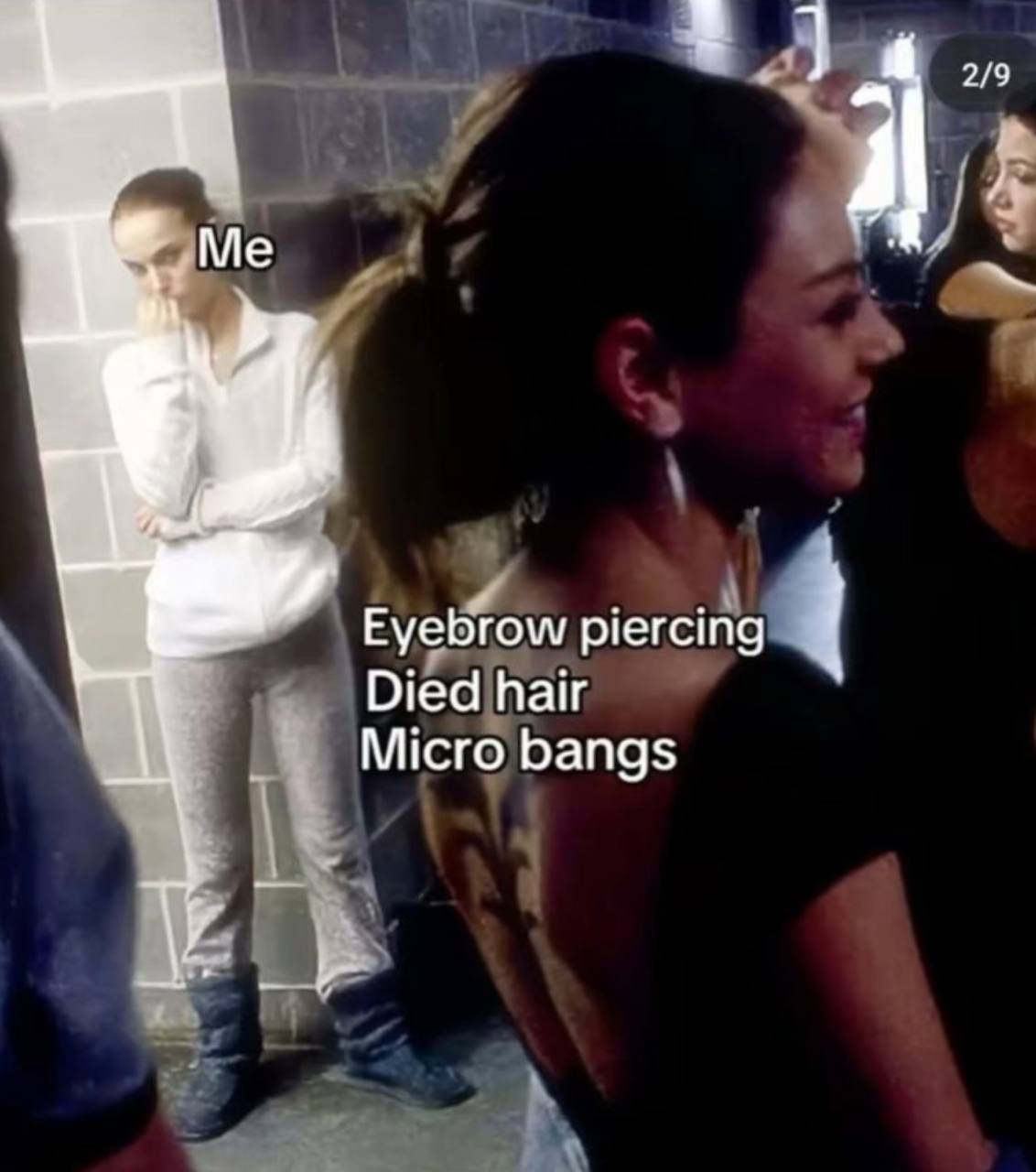 2/9 ЕуеБТом piercing Died hair Micro bangs