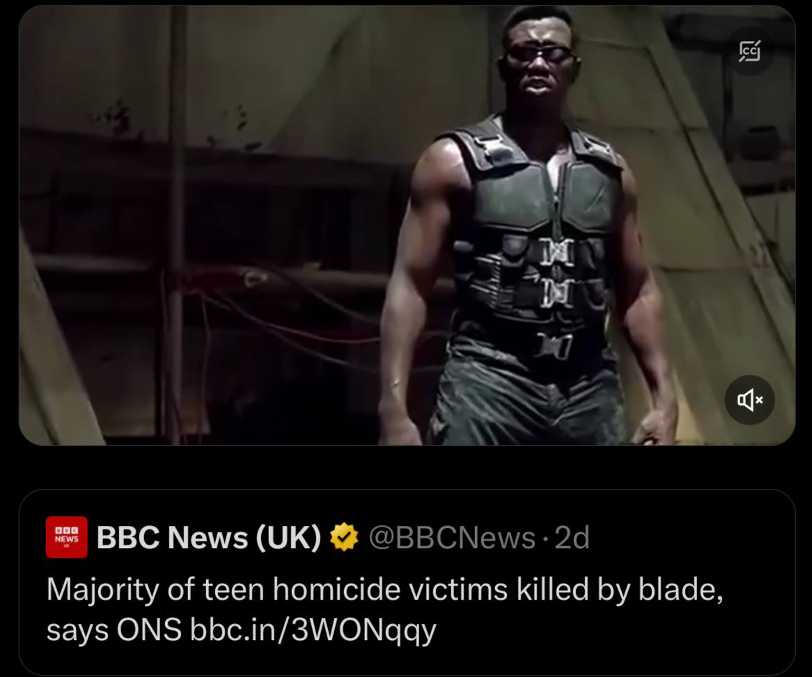 ВВС News Majority of teen homicide victims killed blade, says ONS
