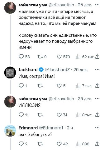 зайчатки ума @elizavetish 25 дек. малявке уже почти четыре месяца, а родственники всё ещё не теряют надежд на то, что мы её переименуем к слову сказать они единственные, кто недоумевает по поводу выбр
