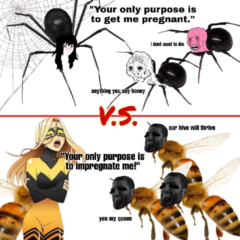 Your only purpose is to get me pregnant." i dont want to die anything you,say hon our hive will thrive Your.only purpose is to’ impregnate me!" yes my queen