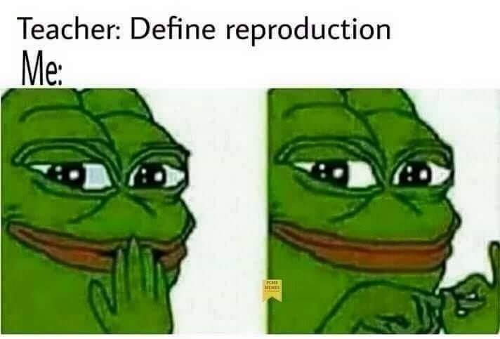 Teacher: Define reproduction