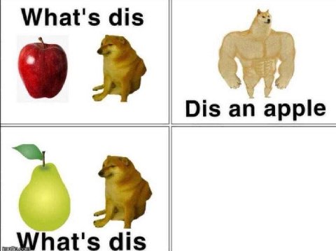 What's dis Dis an apple What's dis