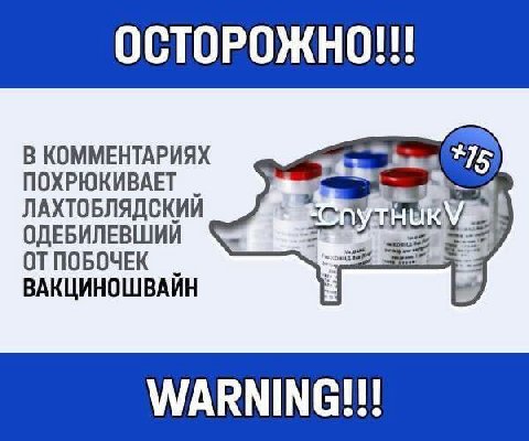 ОСТОРОЖНО eee В КОММЕНТАРИЯХ ПОХРЮКИВАЕТ ЛАХТОБЛЯДСКИЙ ОДЕБИЛЕВШИИ ОТПОБОЧЕК ВАКЦИНОШВАЙН