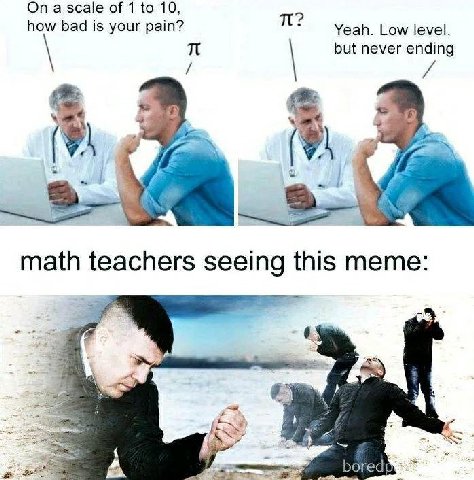 Опа зсае of 1 to 10, how bad is your pain? Yeah. Low level, but never ending math teachers this meme: boredp