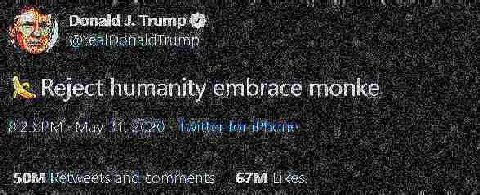 Trump Reject humanity embrace monke GOR and Likes.