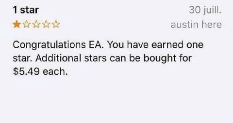 1 star 30 juill. austin here Congratulations You have earned one star. Additional stars can be bought for $5.49 each.