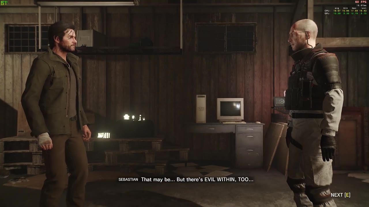 р , | и = SEBASTIAN | could use some help out there. БГ о ииЕЕЕЕЕЕЕЕЕЕЕЕЕе ny ше SEBASTIAN That may be... But there's EVIL WITHIN, TOO... 4 4 = O'NEAL Whatever. I'll —_ in here. See you around, Sebast