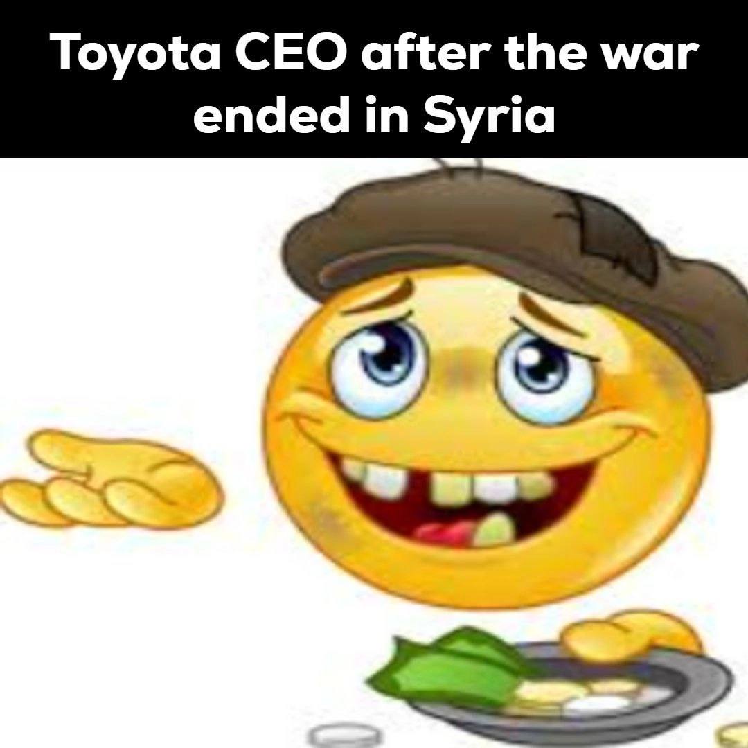 Toyota CEO after the war ended in Syria