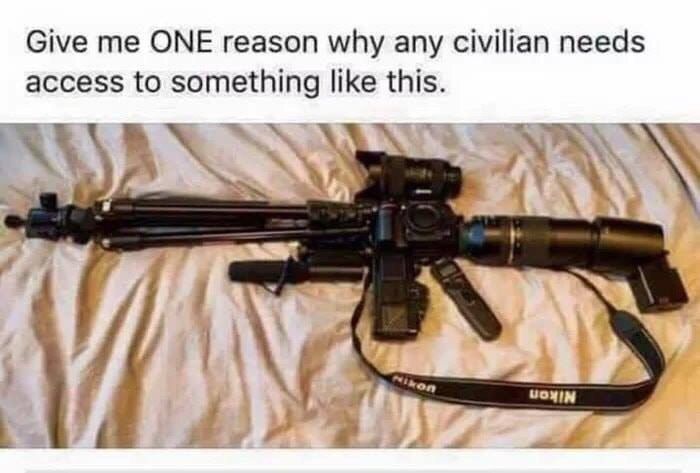 Give me ONE reason why any civilian needs access to something like this.