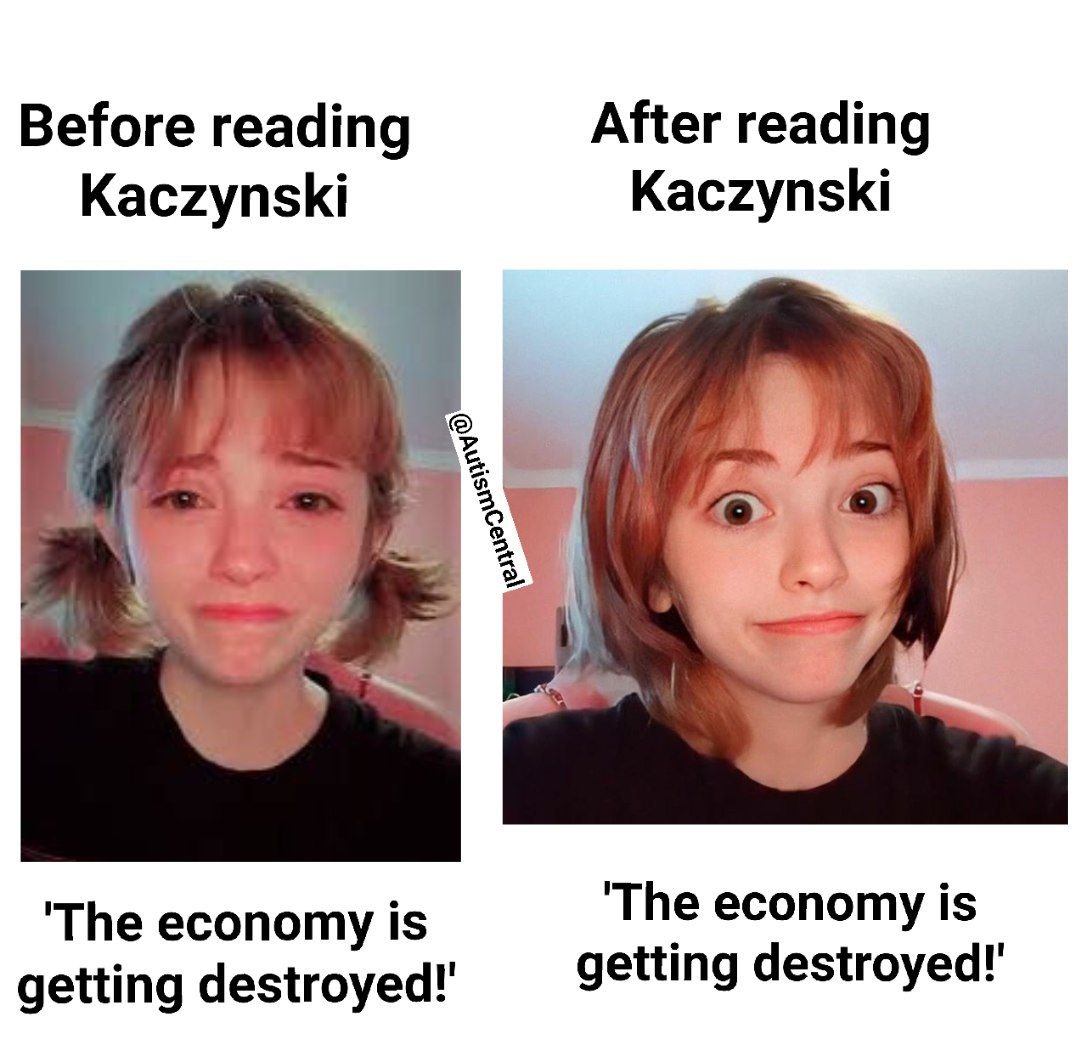 Before reading After reading Kaczynski Kaczynski 'The economy is ‘The economy is getting getting