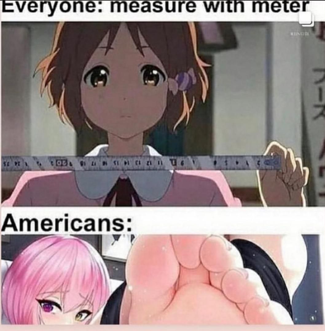 уегуопе. measure with meter i Americans: