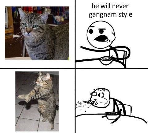 he will never gangnam style