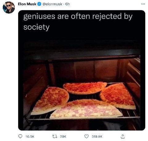 Elon Musk @elonmusk are often rejected society