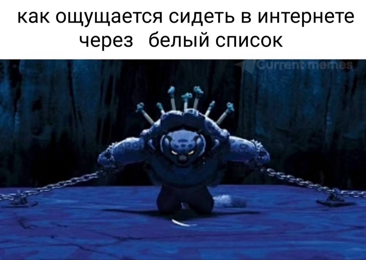 как ощущается сидеть в интернете через белый список