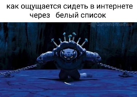 как ощущается сидеть в интернете через белый список