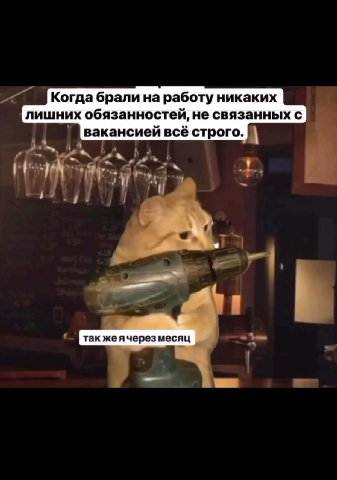 ВР Когда брали на работу никаких лишних обязанностей, не связанных с | 8 вакансией всё строго. | ИЦ так жеячерезмесяц Js