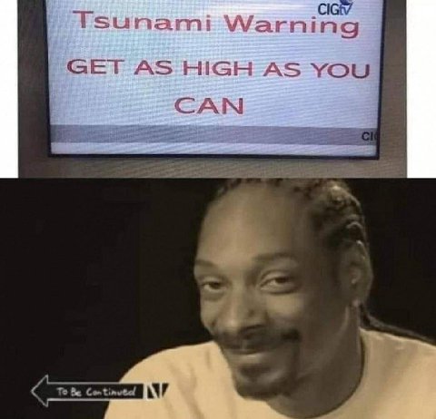 Tsunami Warning GET AS HIGH AS YOU CAN Be