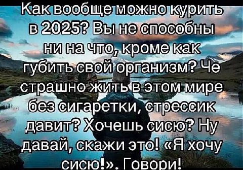 Как вообще 2025? Че страшно житьв этом мире дави СИСЮ? Ну давай, скажи это! «Я хочу сисю!». Говори!